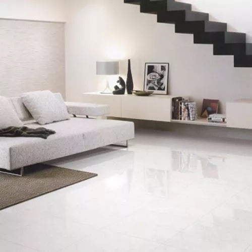 SPL Porcelanato Lámina Blanco Pleno Pulido 80x80 1ra Rect. 1