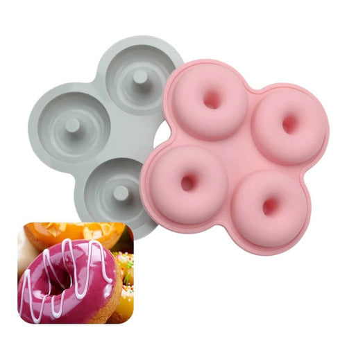 Tutu's Cakes Silicone Donut Mold with 4 Cavities 0