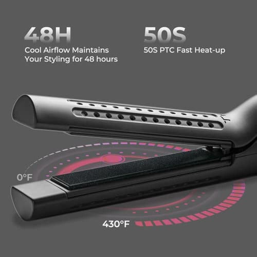 Tymo 360° Airflow Styler Hair Curling Flat Iron, 2 En 1 Ioni 2