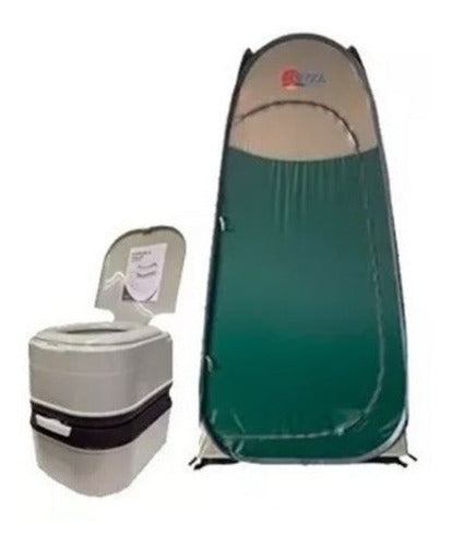 Carpa Baño Autoarmable + Water Químico Portatil 24 Lts 0