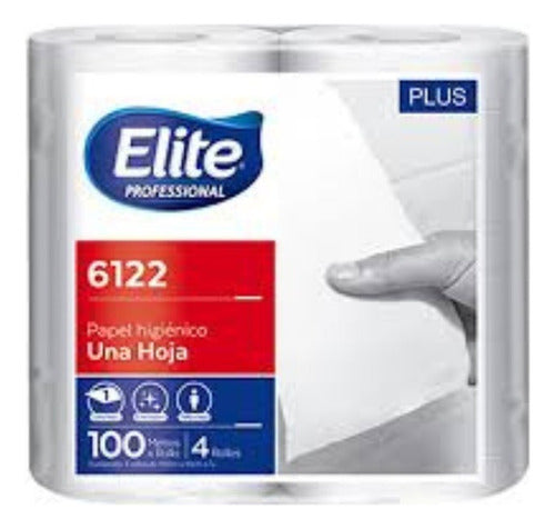 Papel Higienico 100 Mt Elite 6122 Simple Hoja Bolson 40 Roll 0