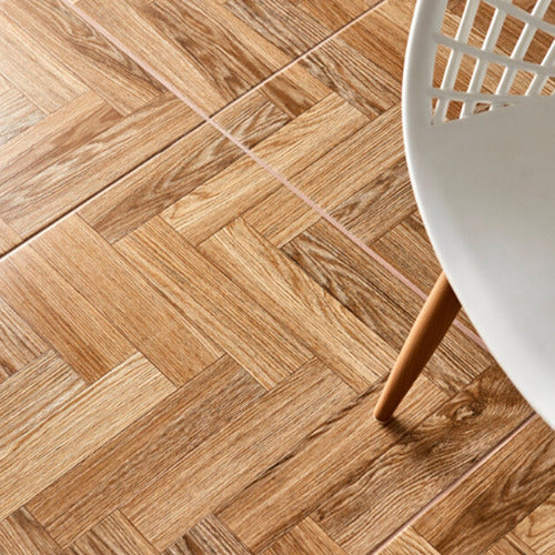 Cerámica Maderada Modelo 58019 Tipo Parquet 58x58 Brillo 1