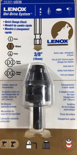 Lenox Quick Change Chuck Adapter for 1/4 Hex Bits 2