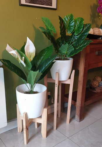 Planta Con Flores Blancas De Aspecto Natural 60cm Decoracion 2