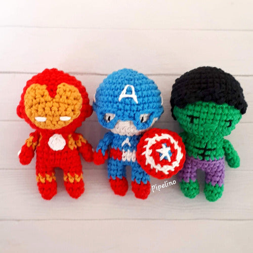 Muñeco Iron Man Amigurumi Tejido - Pipelino 4