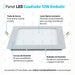 Square Recessed 12W White LED Panel Light Pack of 10 Premium 2