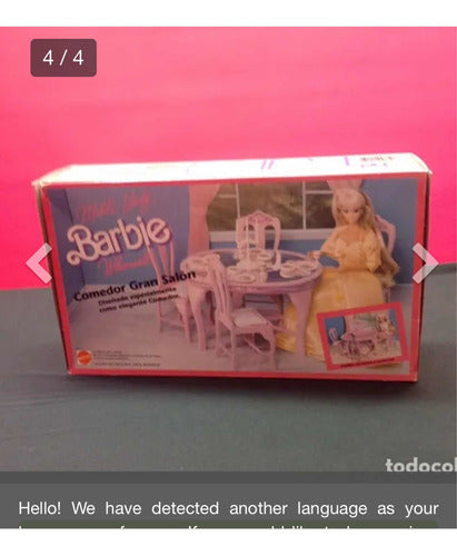 Comedor Barbie Juguetes Retro Coleccion 80 90 0