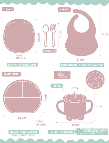 Baby Pops Complete Silicone Baby Feeding Set with Flex Print Bowl 1