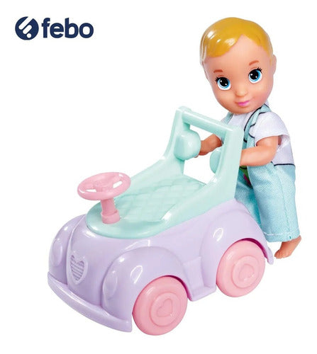 Steffi Love with Baby in Stroller + Accessories Febo 1