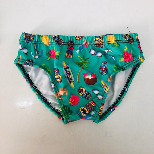 Cherry Children's Printed Slip Zunga Swimwear 505 1