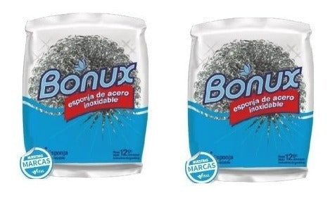 Bonux Pack X2u Multi-Purpose Steel Sponge 16gr 0