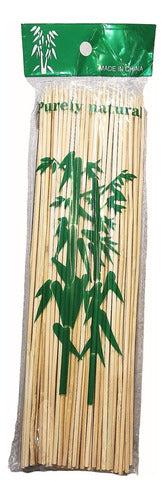 Pack of 10 Bamboo Skewers Brochette 25cm 0