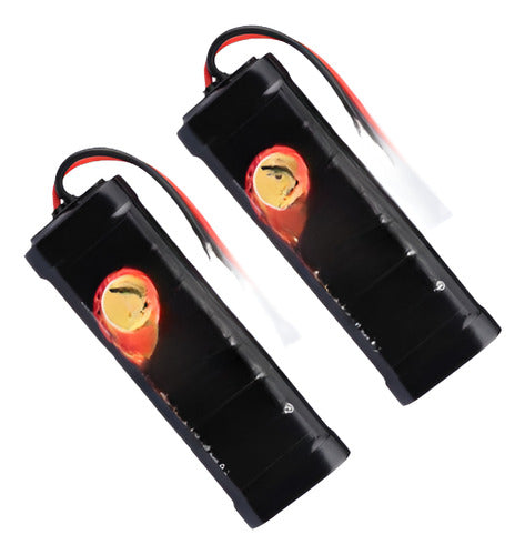 Floureon Enchufe Hembra-Tamiya 7.2V 2 x 4500mAh Ni-MH Battery Pack 0