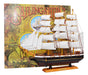 Navio Decorativo Barco Madeira 45cm X 48cm M4a 0