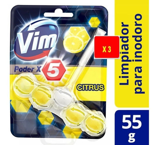 Vim Canasta Limpiador Inodoros Citrus Poder X 3 Unidades 1