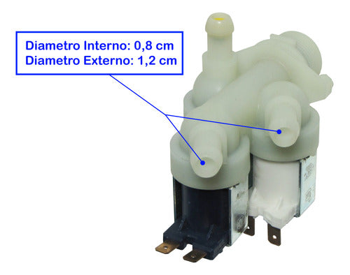 Electroválvula 3 Vias De Lavarropas Longvie Original 2