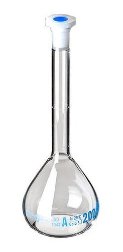 Glassco Volumetric Flask 1000 ML with Plastic Cap Class A Certified 0