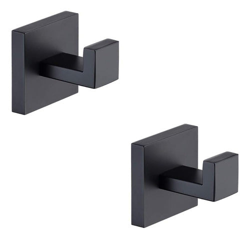 TASTOS Matte Black Bathroom Hooks for Towels 0