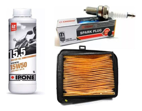 Kit Service Aceite Ipone Con Bujia Cg Titan 150 New Honda 0