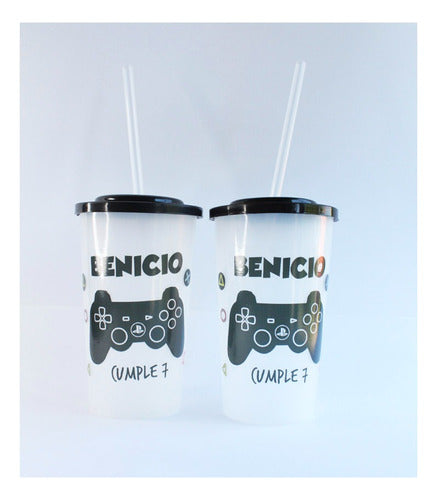 10 Personalized Transparent Souvenir Cups with Name 23