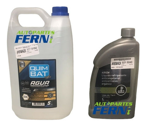 YPF Kit Liqu Refrigerant/Antifreeze Yellow 1L + Water 5L 0