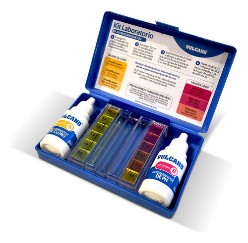 Vulcano pH and Chlorine Test Kit + 5 Kilos Chlorine Tablets 1