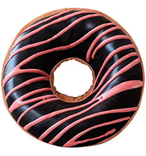 Hyseas Round Pillow 14 Inches Donut Pink Chocolate 0