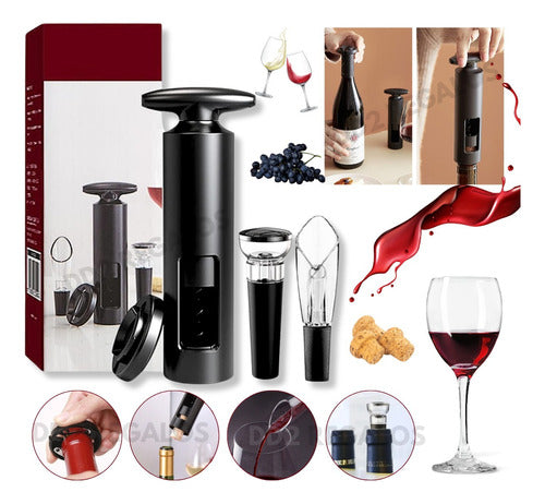 Fashion Manual Wine Corkscrew Set + Server and Vacuum Stopper 1