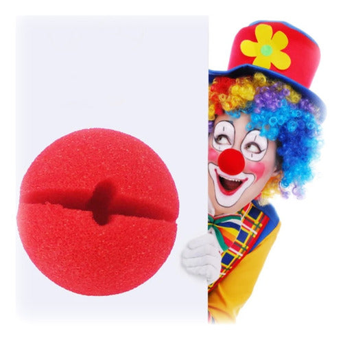 Cotillon Luminoso 5 Red Foam Clown Noses 0