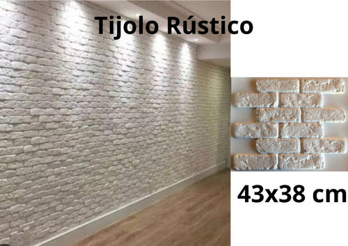 1 Forma/molde Em Abs 1mm 3d Tijolo Rústico Com 14 Unid. 1