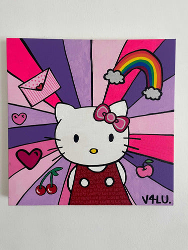 Kitty Love Acrylic on Canvas 0