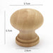 Weichuan 16PCS Round Unfinished Wood Cabinet Furniture Drawer Knobs Pulls Handles 1