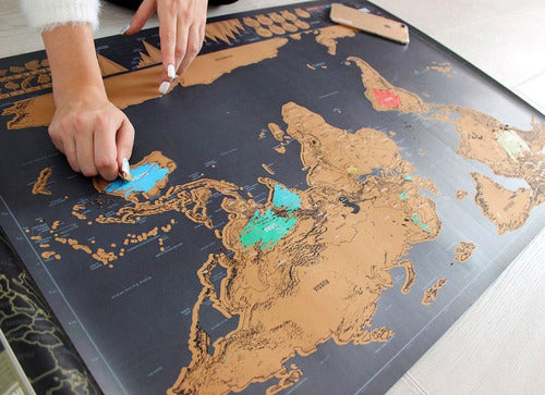 Deluxe Scratch Off World Map 59x83 6