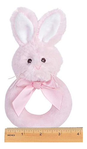 Bearton Baby Lil Bunny - Sonajero De Anillo Suave De Peluche 2