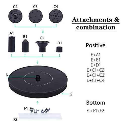 Bomba De Fuente Solar Lawoho 1.5w Kit De Panel De Fuente De 3