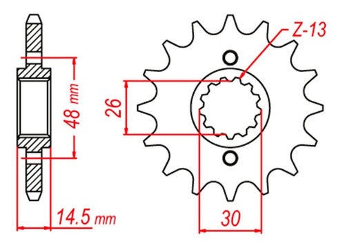 Piñon Transmision Para Honda Cb 900 Bol D Or 1979-1982 17t 1