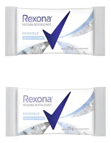 Pack X2u Rexona Jabón Tocador Sensible Fresh 125g 0