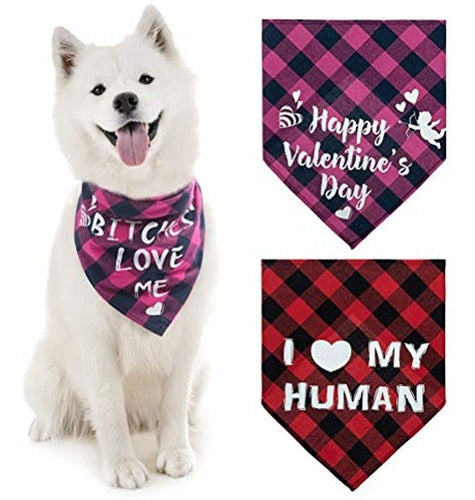 Pupteck Dog Bandana - Pack of 2 Triangular Bibs 0