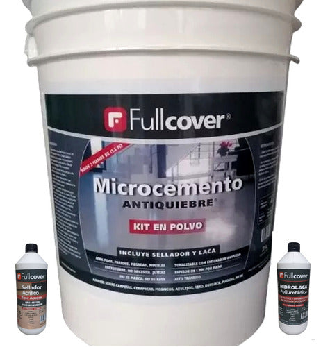 Microcemento 1 Mano X 25 M2 Con Sellador Y Laca Fullcover 0