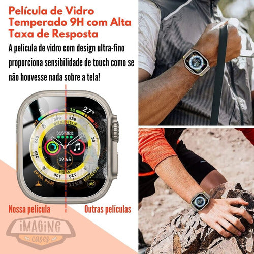 Kit 3 Película Vidro Temperado Compatíve Com Applewatch 8 49 4