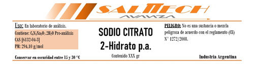 Sodio Citrato 2-Hidrato P. A. X 100 Gr - Salttech 1