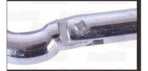 Rivafer Mosquetón Gancho 5x50 Mm Reforzado Galvanizado X 100 Unidades 5