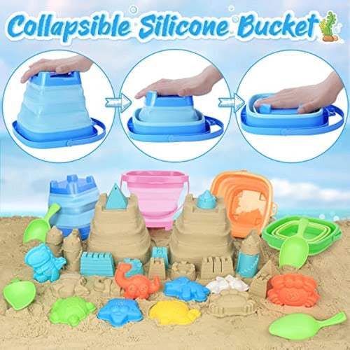 Racpnel Foldable Beach Buckets and Toys 1