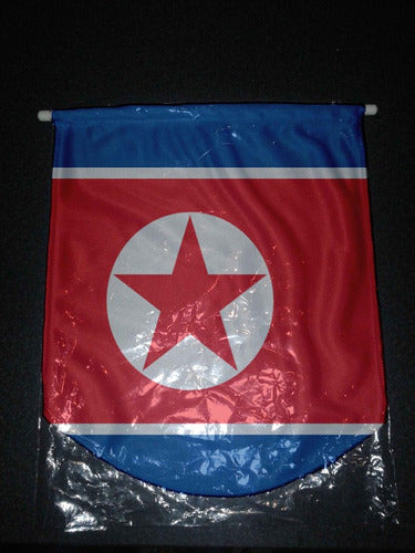 Banderin De Paño 36cm Bandera Corea Del Norte 0