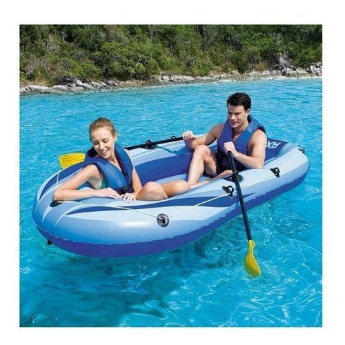 Bestway Inflatable Pool Boat for Campsite Fun with Paddles 1