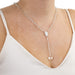 925 Silver Rosary Necklace with Crystals for Women - Warranty 7