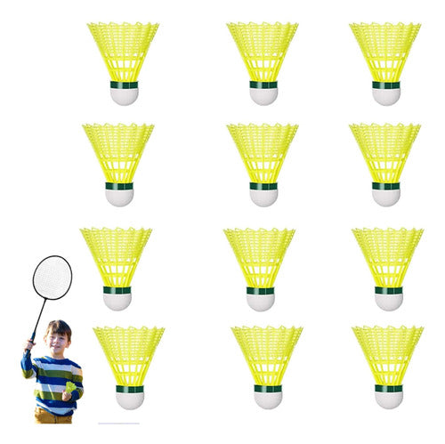 12 Peças De Badminton De Nylon, Bola De Badminton Colorida, 0