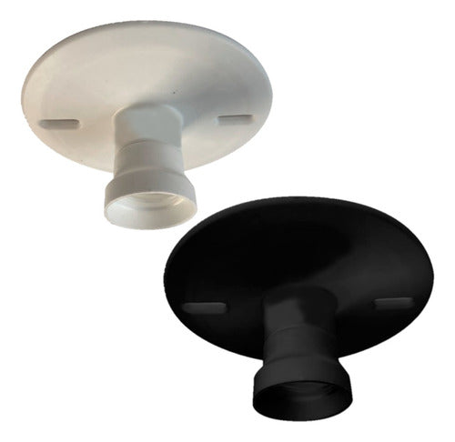 Spotsline High Quality E27 Lamp Holder - Black & White 0