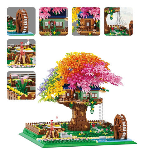 Kadablk Architecture Rainbow Flower Building Block with Light 2