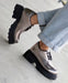 Women's Platform Lace-Up Moccasin Shoe - Modern Design 29